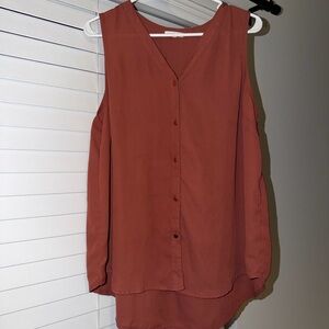 Maurices Rust Sleeveless V-Neck Top
